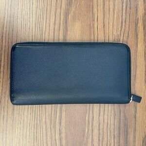 Prada 2ML220 Navy Saffiano Leather Long Organizer Wallet - Preowned